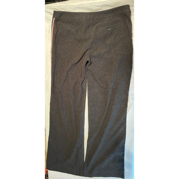 Vintage Anthropologie Gray Felt Trousers Womens 4 NWT Stripe Down Side Wide Leg - Picture 4 of 6
